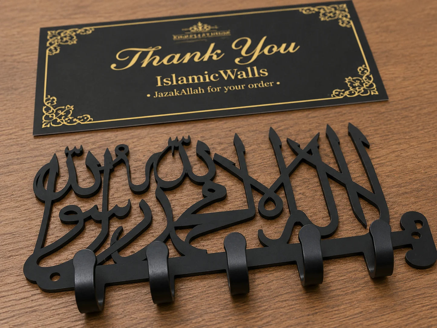 Kalma Tayyaba Metal Key Holder – Islamic Wall Mounted Key Rack