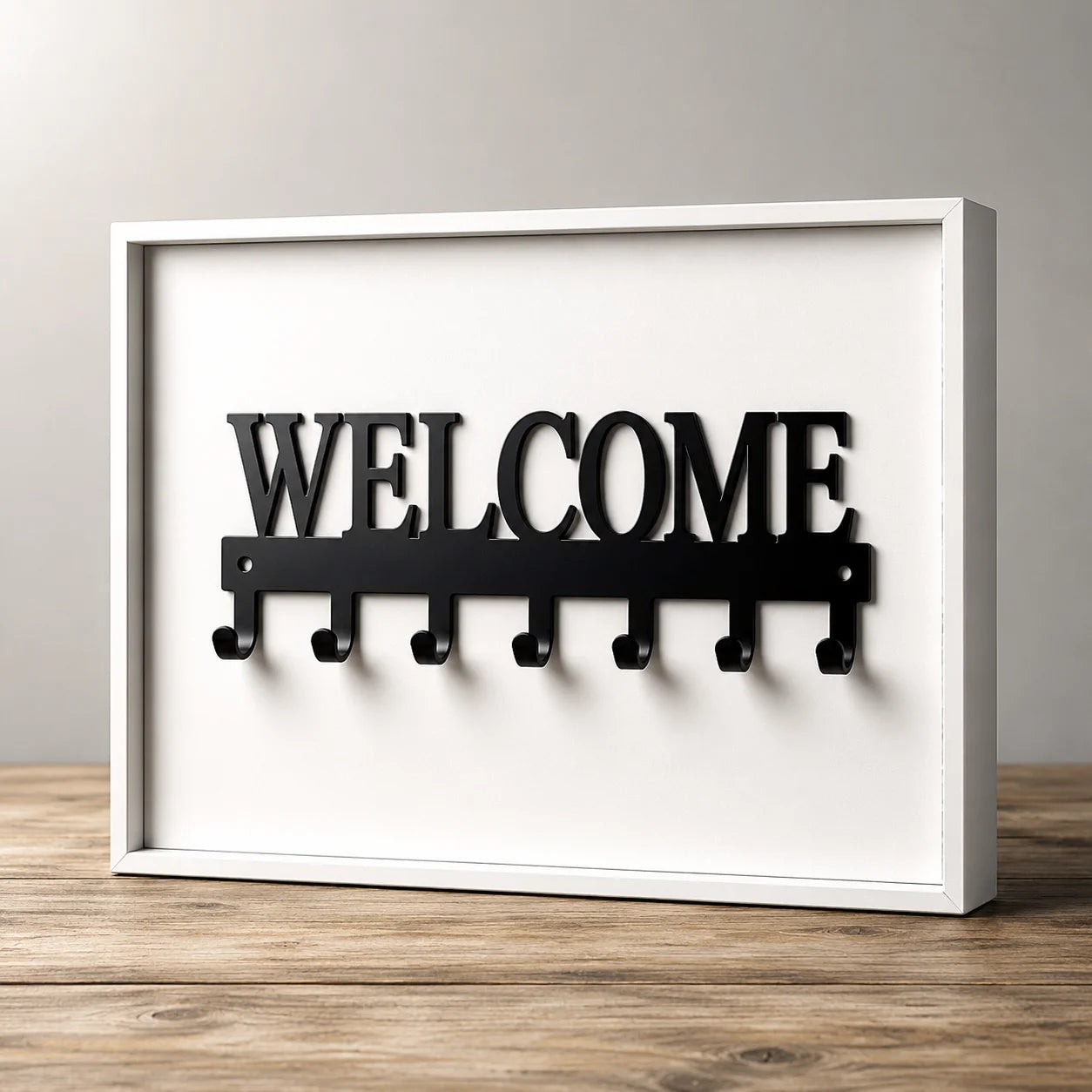Welcome Key Holder Wall Mounted Metal Key Rack