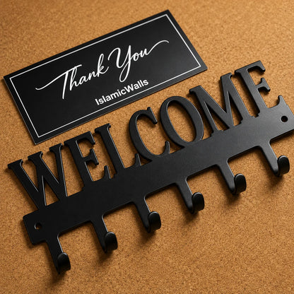 Welcome Key Holder Wall Mounted Metal Key Rack