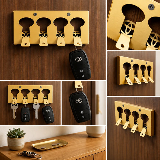 TOYOTA Master Key Holder  | Premium Gold Wall Mount Key Rack