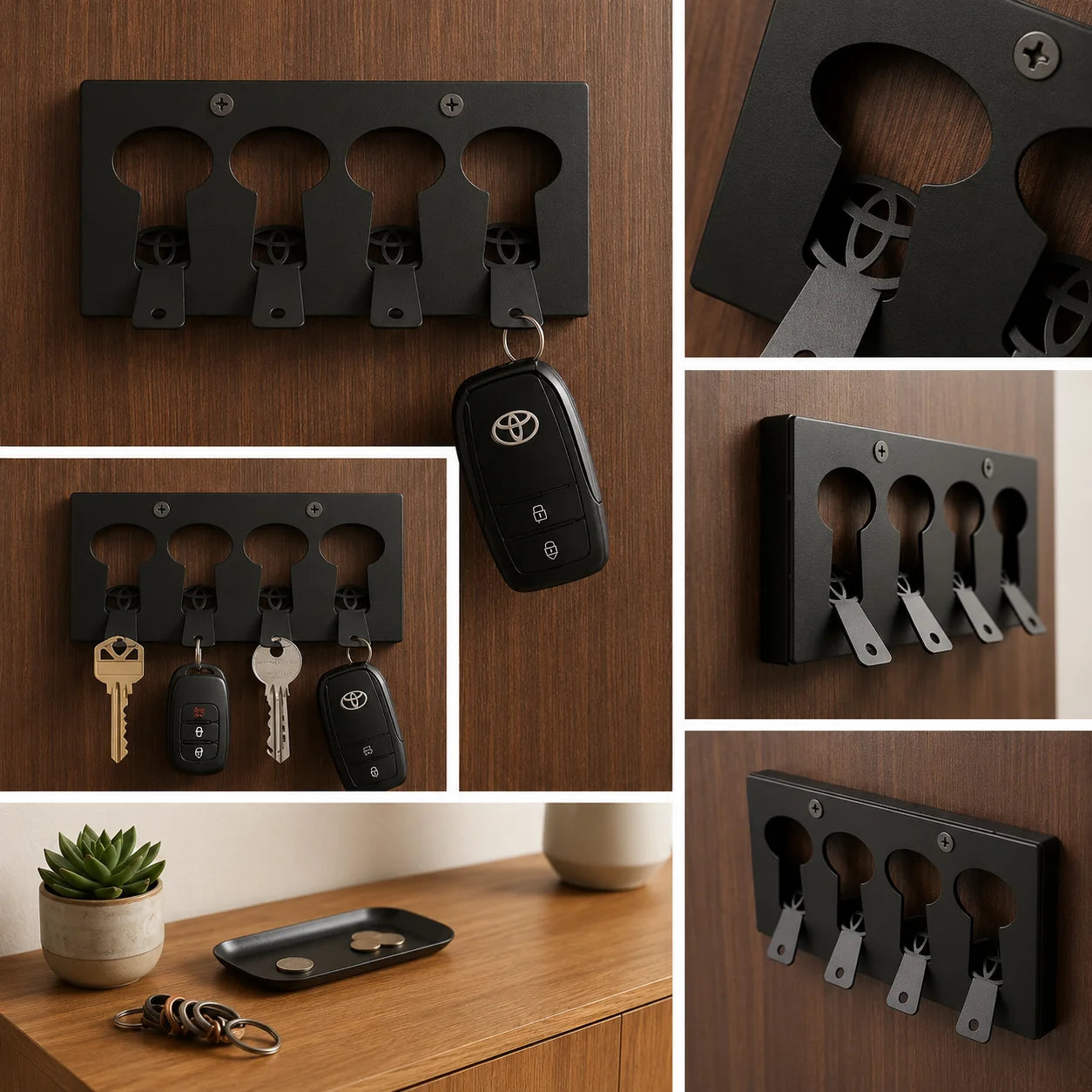 TOYOTA Master Key Holder  | Premium Gold Wall Mount Key Rack
