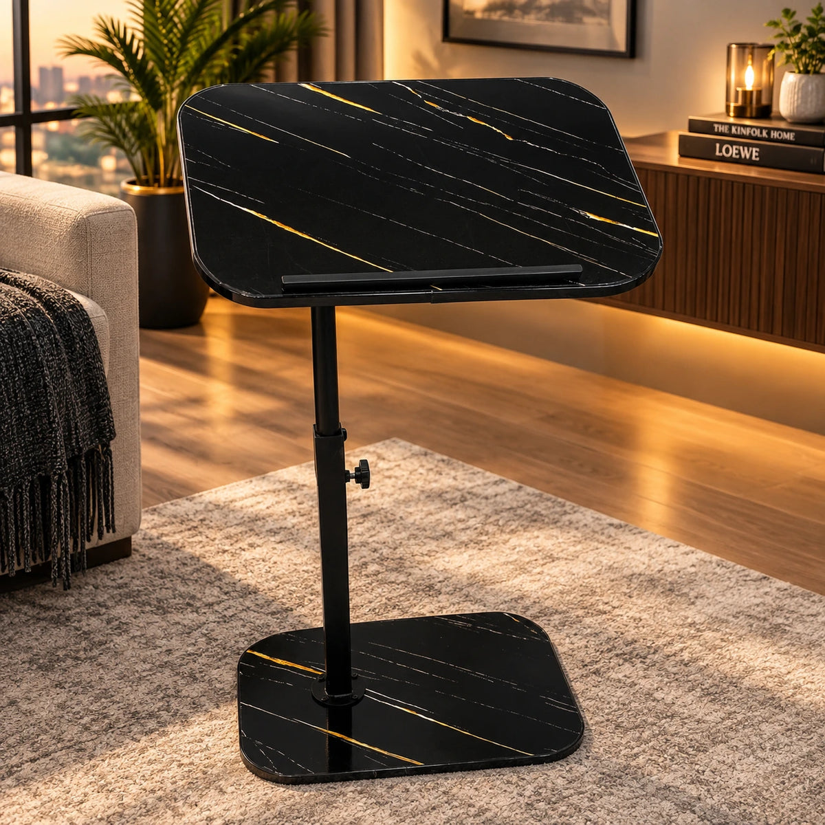 90° Angle Tilt & Full 360° Rotating Adjustable Table