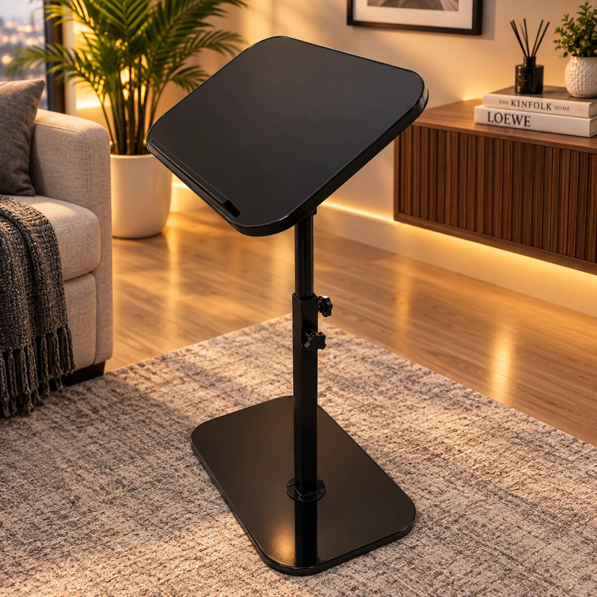 90° Angle Tilt & Full 360° Rotating Adjustable Table